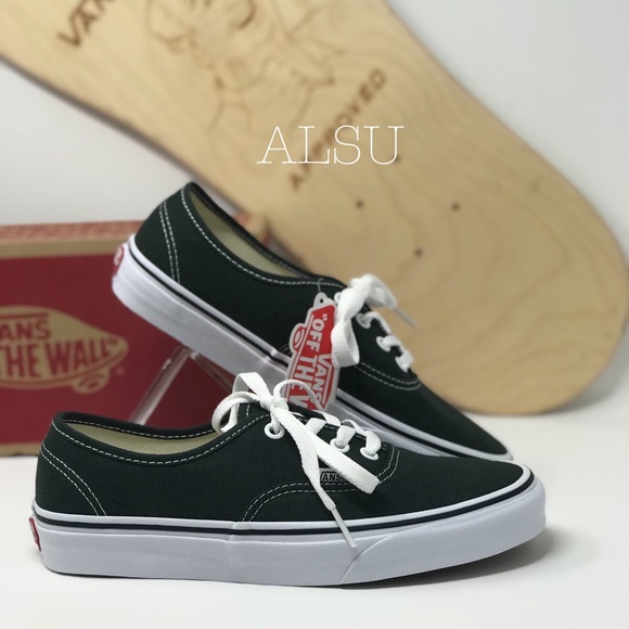 vans authentic dark green